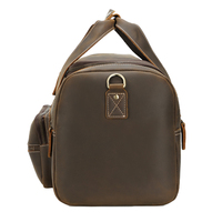 Sac de voyage week-end en cuir pleine fleur vintage rétro grande capacité avec fermeture éclair, personnalisable avec logo, fournisseur d'usine