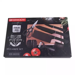 <span class=keywords><strong>Meilleur</strong></span> vendeur <span class=keywords><strong>professionnel</strong></span> 7 pièces revêtement antiadhésif couteaux <span class=keywords><strong>de</strong></span> <span class=keywords><strong>cuisine</strong></span> en acier inoxydable ensemble avec manche en Pp - Product Image 1