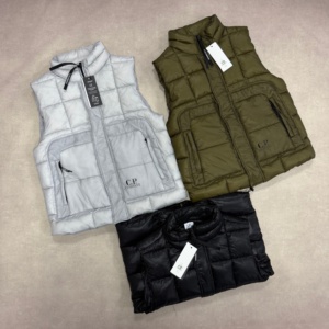 Chaleco sin mangas para hombre, con cuello alto, cremallera frontal, bolsillos, color liso, blanco, verde oliva, negro - Product Image 5