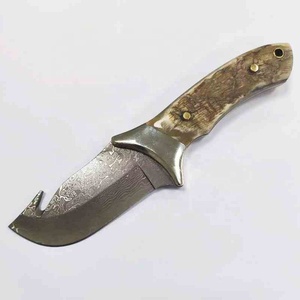 Coltello da caccia in acciaio damasco esterno a lama fissa con manico in <span class=keywords><strong>corno</strong></span> <span class=keywords><strong>di</strong></span> <span class=keywords><strong>cervo</strong></span> coltello da sopravvivenza portatile da campeggio - Product Image 6