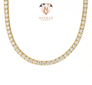 Premium Quality Moissanite Tennis Chain <b>Necklace</b> with <b>D</b> Color Stones for Daily Wear and Events Available For Sale - Product Image 1