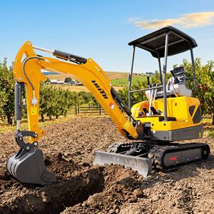 Mini-excavatrice 1,8T, pelle compacte de 1800 kg avec deux vitesses de translation et commande pilote, petite machine hydraulique sur chenilles - Product Image 1