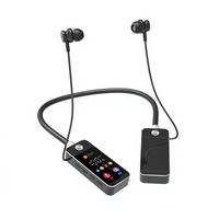 Écouteurs sans fil Bluetooth 5.4 à tour de cou, casque stéréo avec carte TF, idéal pour le sport et les affaires