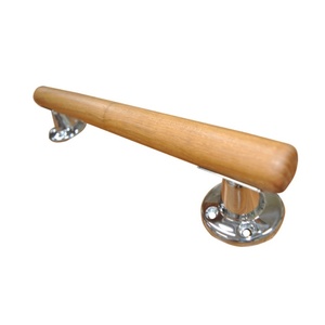 Elegant Wooden Towel <b>Bar</b> With Oak Finish And Brushed Steel Mounts For Scandinavian Japandi Style Decor - Product Image 6