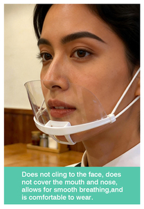 Hot Sell Plastic Anti-fog Clear Transparent Cook <strong>Mouth</strong> <strong>Mask</strong> for Food Service - Product Image 4