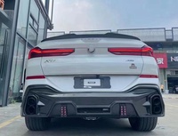 Kit carrosserie fibre de carbone type LD pour BMW X6 G06, lèvre avant, diffuseur arrière, jupes latérales, spoiler, coque de rétroviseur en maille centrale