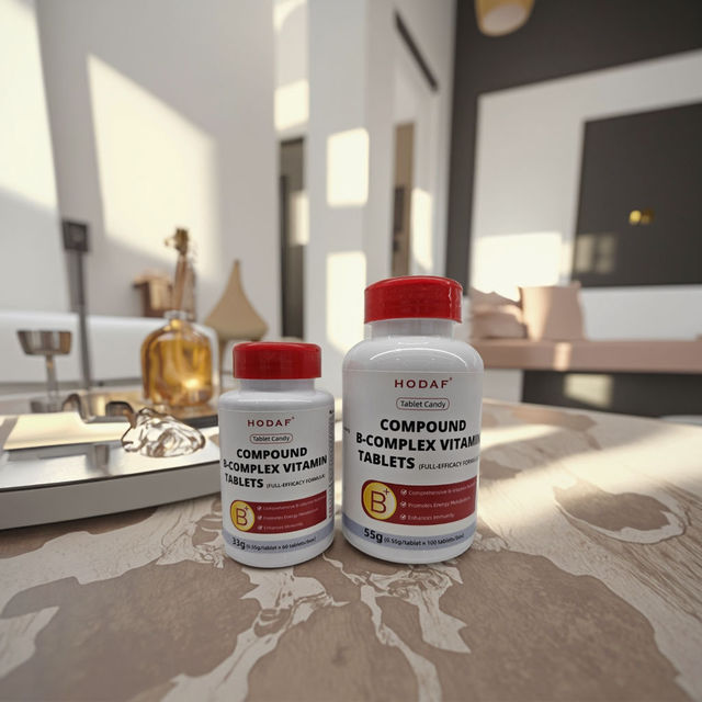 HODAF High Quality ODM Service Available Vitamin B Complex Tablets Swallowing Tablets All Purpose Type 365g Bottle Swallowing