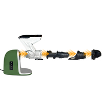 Extracteur de jus électrique à alimentation lente 75 mm pour fruits et légumes, avec grande goulotte d'alimentation, pour pommes, carottes, oranges