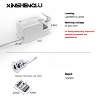 Interruptor Táctil LED de Alto Voltaje AC220V OEM ODM con Ajuste CCT, Clasificación IP21, Entrada de 12V 24V para Iluminación de Gabinetes y Espejos