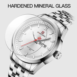 Relojes de pulsera dorados NAVIFORCE 9203 GBE de marca superior para hombre, reloj de cuarzo con esfera grande para hombre, correa de acero inoxidable, reloj resistente al agua - Product Image 2