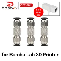 Connecteur pneumatique en tube PTFE, 3 pièces, pour imprimante 3D Bambu Lab X1 X1C P1P P1S, extrudeuse de filament de 1.75mm, pièces d'imprimante 3D Bambulabs