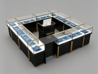 Eleganter Glas-Schuhschrank Vitrine Luxuriöse Schmuck-Ausstellungsvitrine Indoor-Kiosk für Einkaufszentren
