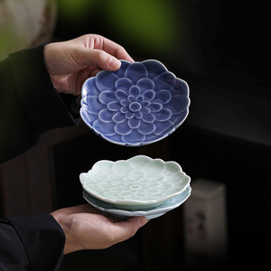 Plato de cerámica con forma de flor para frutas, té, aperitivos, postres, para fiestas, origen Dehua - Product Image 2