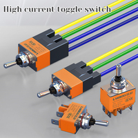 Interrupteurs à bascule LANBOO SPDT/DPDT 25A 250V LED 3 positions momentanées ou à enclenchement IP65 pour montage sur panneau pour le contrôle marche/arrêt des équipements