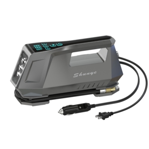 Compresseur d'air portable en plastique 150 PSI 12 V CC/220 V CA, <span class=keywords><strong>gonfleur</strong></span> de pneus avec arrêt automatique, manomètre numérique, lumière LED, 25 L/min - Product Image 5