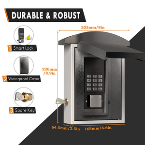 נעילה אלקטרונית חיצונית תיבת מפתח מחוץ קיר הר תיבת מנעול חכם עם אפליקציה - Product Image 4