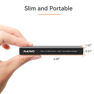 MAIWO K1687S Aluminio SATA M.<span class=keywords><strong>2</strong></span> SSD Caja USB3.<span class=keywords><strong>2</strong></span> Gen <span class=keywords><strong>2</strong></span> 10Gbps Caja de estado sólido externo Caja Tipo C Caja de disco duro - Product Image 5