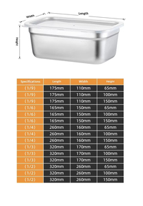 Boîte à lunch personnalisée avec logo, en acier inoxydable 201, 1/3 bac alimentaire, boîte de conservation scellée, conteneur alimentaire <span class=keywords><strong>Bento</strong></span> avec couvercle pour enfants - Product Image 3