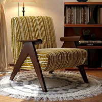 Fauteuil inclinable en bois massif de style ethnique nomade vintage, mobilier de maison pour balcon, salon et chambre à coucher, usage de loisirs