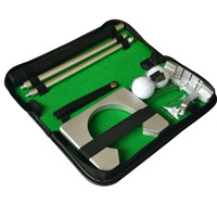 Vente en gros de coffrets cadeaux de golf durables, portables et en aluminium, kit de jeu de putter de golf pour droitier, pratique au bureau en intérieur