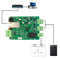 TCP/IP pengontrol IO relai kontrol akses keluaran satu Relay Input dua nirkabel dua PIN tombol tekan kontrol akses biometrik