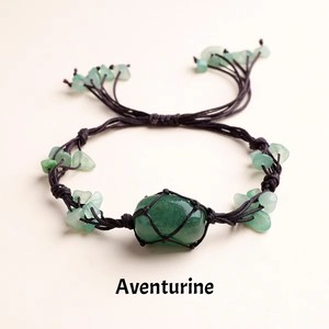 Pulsera <span class=keywords><strong>de</strong></span> Cristal con Piedras Preciosas Naturales Hechas a Mano al por Mayor: Amatista, Cuarzo Rosa, Aventurina, con Temática <span class=keywords><strong>de</strong></span> Amor - Product Image 5