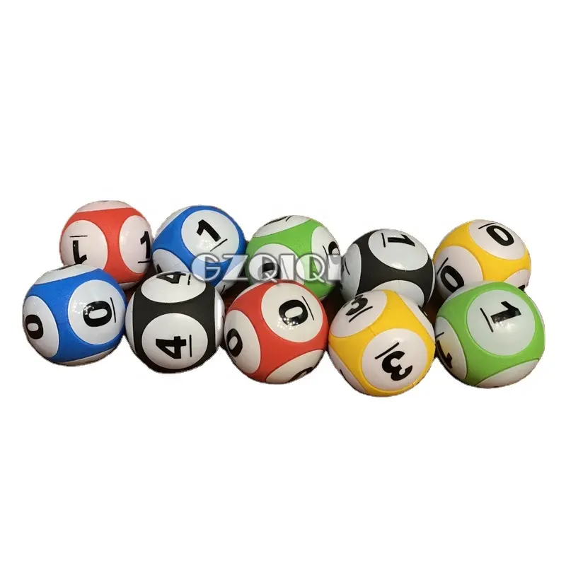 Lotto bingo balls with six sides numbered printing