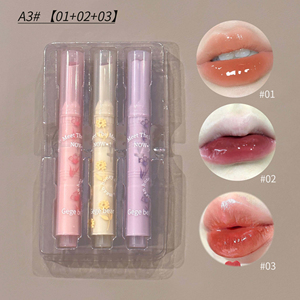 Gloss à lèvres teinté hydratant Gege Bear en gros – Tube en forme de cœur, lisse, nourrissant, brillant et hydratant - Product Image 2