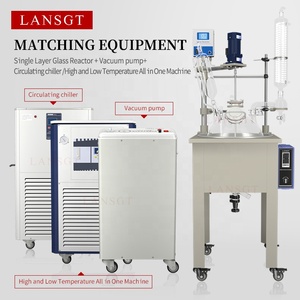 20L hóa chất phòng thí nghiệm duy nhất lớp kính lò phản ứng (phản ứng ấm đun nước) với động cơ & PLC 220V sưởi ấm qua dầu/nước tắm sưởi ấm lớp phủ - Product Image 2