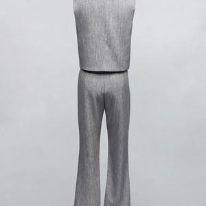 Costume pour femme personnalisé OEM ODM de haute qualité, veste décontractée, haut et pantalon pour la saison printemps-automne - Product Image 5