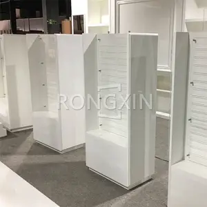 Fashion White Wooden Jewellery Wall Display Cabinet Custom Jewelry Shop Furniture Decoration Accessories Jewelry Display Stand