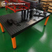 Table de soudage 3D en fonte à grande capacité, plateforme de gabarit de soudage flexible nitrurée pour pièces métalliques lourdes