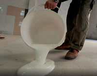 Adhésif acrylique à faible odeur à base d'eau Bander pour la construction de revêtements de sol en PVC, liquide blanc de haute qualité et haute viscosité