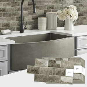 <span class=keywords><strong>Piastrelle</strong></span> <span class=keywords><strong>Adesive</strong></span> in Vinile per Rivestimento Parete, Adesivi Murali per Cucina, <span class=keywords><strong>Bagno</strong></span> e Caminetto - Product Image 3