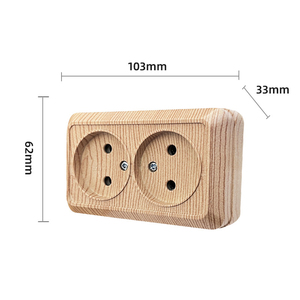 Soket Dinding Seri Kayu 1 <span class=keywords><strong>Gang</strong></span> 1 Jalur Tahan Lama untuk Rumah Bergaya Alami 1 <span class=keywords><strong>Gang</strong></span> 16A 250V Bahan Tahan Api untuk Rumah - Product Image 6