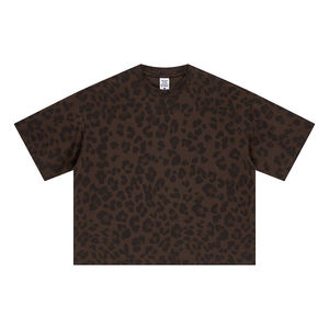 2026 New Summer American Retro Unisex <b>Leopard</b> <b>Print</b> <b>Shirt</b> Short Sleeve Crewneck Boxy Fit 240 Gsm 60% Cotton 40% Polyester <b>Shirts</b> - Product Image 6