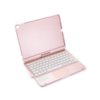 Étui clavier pour tablette avec support pour stylet, clavier sans fil rétroéclairé pour iPad 10.2 et 10.5 pouces