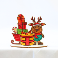 Puzzle en bois Diamond Painting Set - Fun DIY Christmas Gift for Kids, Unique Handmade Art Craft