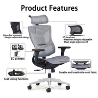 Chaise de bureau ergonomique et confortable avec repose-pieds, entièrement en maille, par Foshan SHUNMAS – Vente en gros