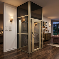 Pièces d'ascenseur à installation facile, porte de palier d'ascenseur pour villa, panneau de verre à montage rapide, porte d'ascenseur domestique silencieuse