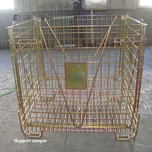 Gabbia in Rete Metallica Pieghevole per Stoccaggio Preforme PET, Movimentazione Materiali in Magazzino - Product Image 1