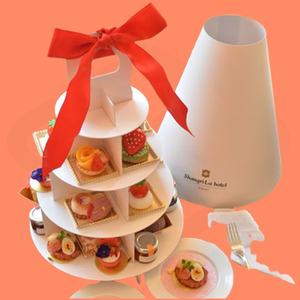 Soporte de Cartón Personalizado para Postres, <span class=keywords><strong>Torre</strong></span> de Comida para Té de la Tarde, para Fiestas, Hoteles y Regalos Empresariales - Product Image 4