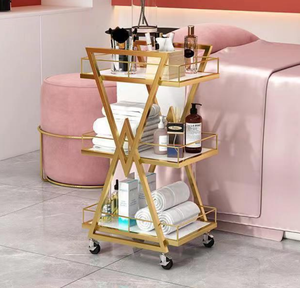Étagère de rangement cosmétique spéciale pour outils de coiffure, chariot de rangement haut de gamme pour influenceurs sur les réseaux sociaux et salons de beauté. - Product Image 5