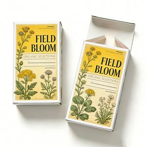 Caja de cartón autoarmable plana para envío de maquillaje, protector solar, loción de spa, suero facial, removedor, aceite capilar, suero para el cuidado de la piel, cosméticos - Product Image 1