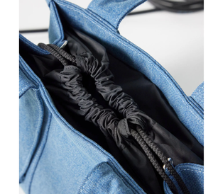 Ladies' casual high-quality canvas <b>drawstring</b> shoulder <b>bag</b>, handbag, crossbody <b>bag</b>, shopping <b>bag</b> - Product Image 5