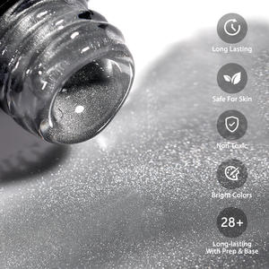 HONEY GIRL Vernis à ongles gel œil de chat 9D de haute qualité Effet holographique réfléchissant Gel UV pour lumière Fonctionnalité 15ml Couleurs assorties - Product Image 5