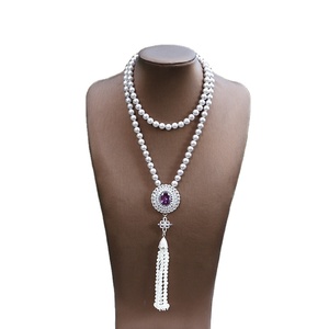 La maggior parte dei Popolari Delle Coperture Della Perla di Figura <span class=keywords><strong>Collana</strong></span> Lunga Del Pendente, <span class=keywords><strong>Collana</strong></span> Della Catena del Branello di Disegno Per La Ragazza del - Product Image 1