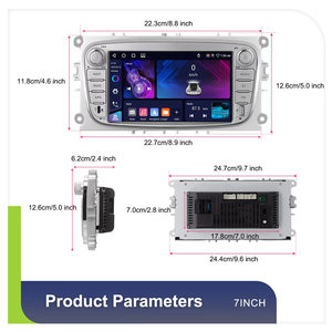 Autoradio Android Podofo 7'' 4+64 Go avec CarPlay/Android Auto sans fil, navigation GPS, WIFI pour Ford Focus S-Max Mondeo Galaxy C-Max - Product Image 5