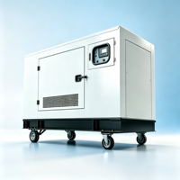 Groupe électrogène diesel silencieux Baudouin 64kW 80kW 80kVA, synchronisation automatique, jusqu'à 16 unités en parallèle, petite centrale électrique extérieure pour projets