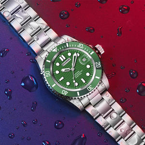 लक्जरी अनुकूलित 316 एल स्टेनलेस स्टील उच्च पानी प्रतिरोध और सुपर चमकदार कार्य पुरुषों की स्वचालित यांत्रिक घड़ी - Product Image 1